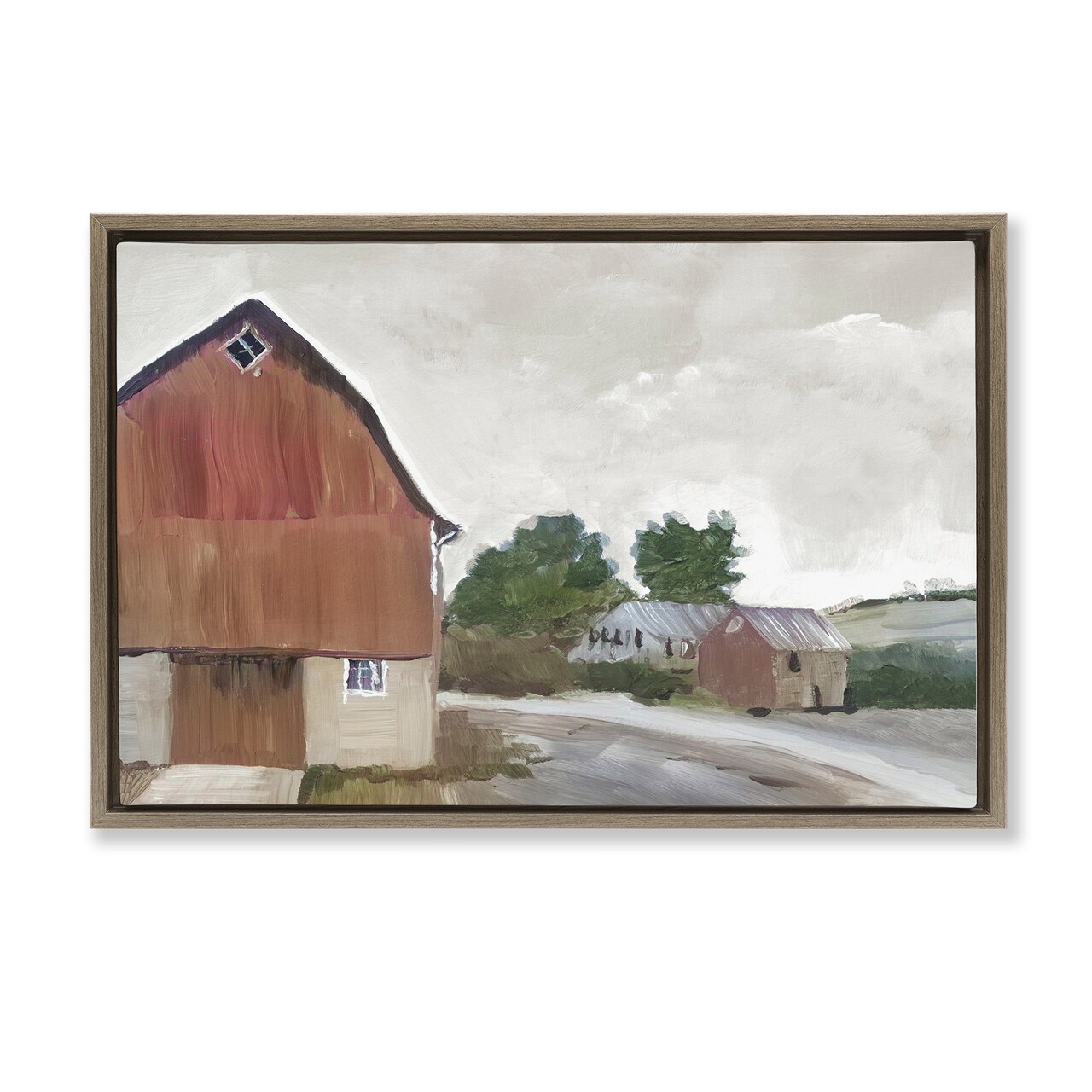 Stupell Industries Grace Farm Barn View Floating Frame, design by Errico & Slyp